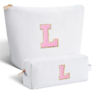 Monogrammed Gifts For Women - Cosmetic Bag For Teen,initial Cute Makeup Bag🤘